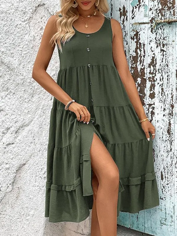 Effortlessly Elegant Sleeveless Maxi Dress for Sunny Days