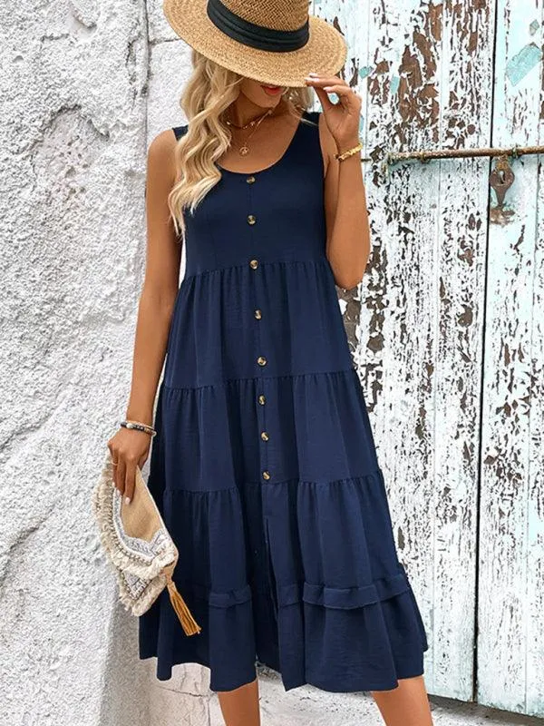 Effortlessly Elegant Sleeveless Maxi Dress for Sunny Days