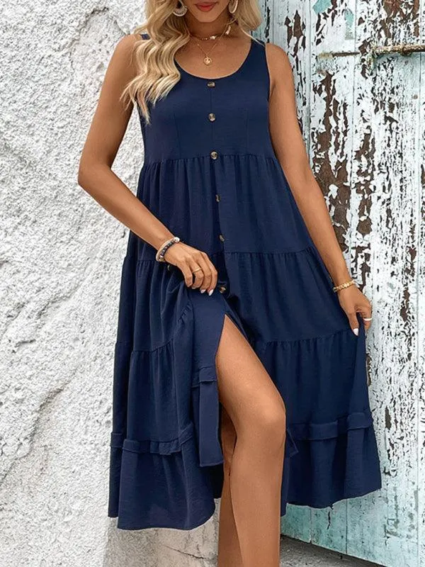 Effortlessly Elegant Sleeveless Maxi Dress for Sunny Days