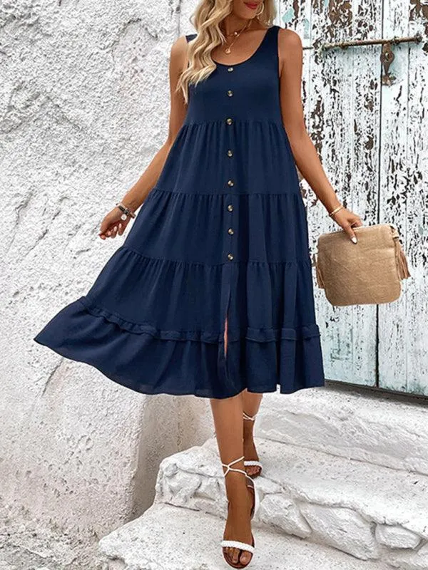 Effortlessly Elegant Sleeveless Maxi Dress for Sunny Days