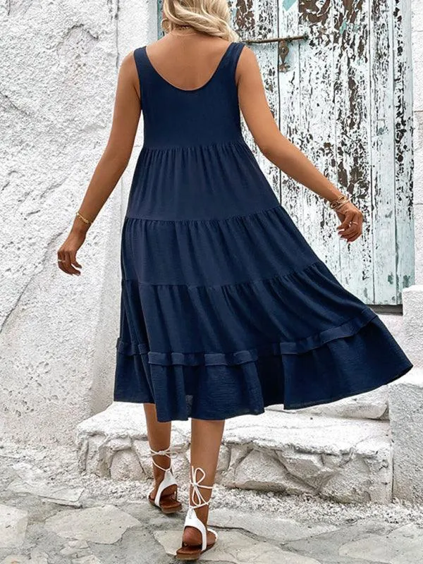 Effortlessly Elegant Sleeveless Maxi Dress for Sunny Days
