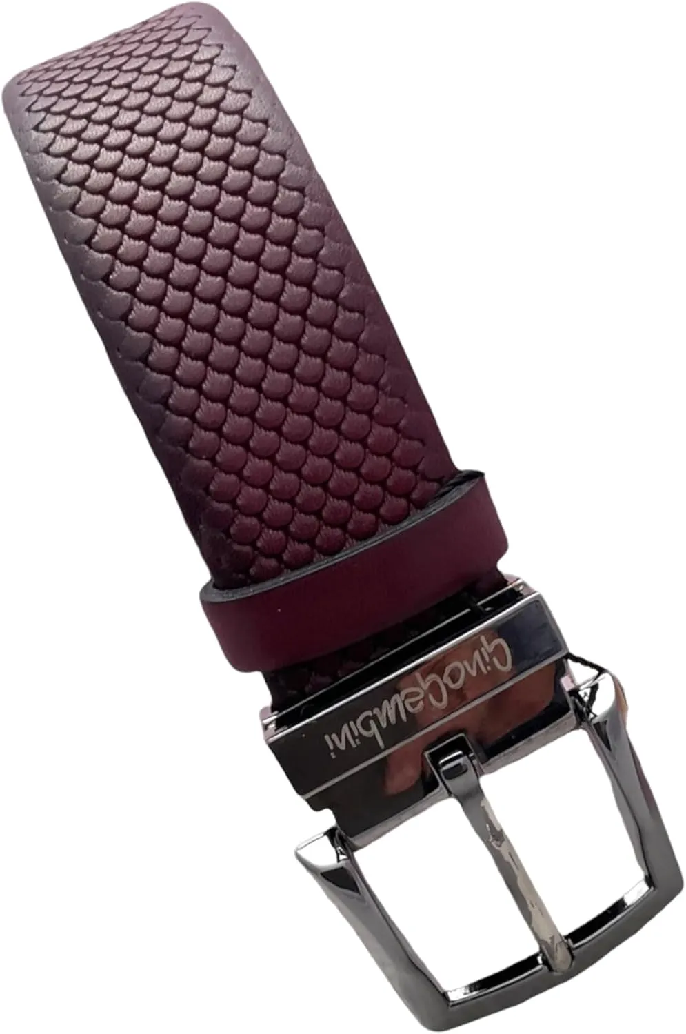 Embossed Top Grain Casual Dress Leather Belt