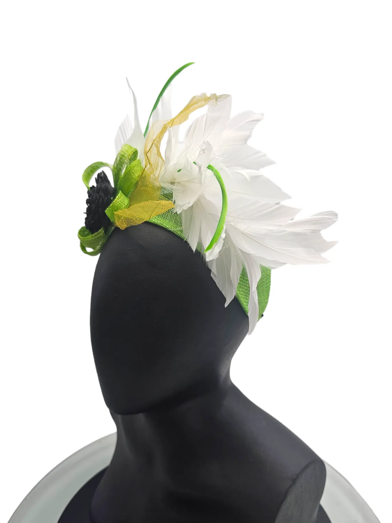 Emerald Fascinator Headband Green Base (Athena)