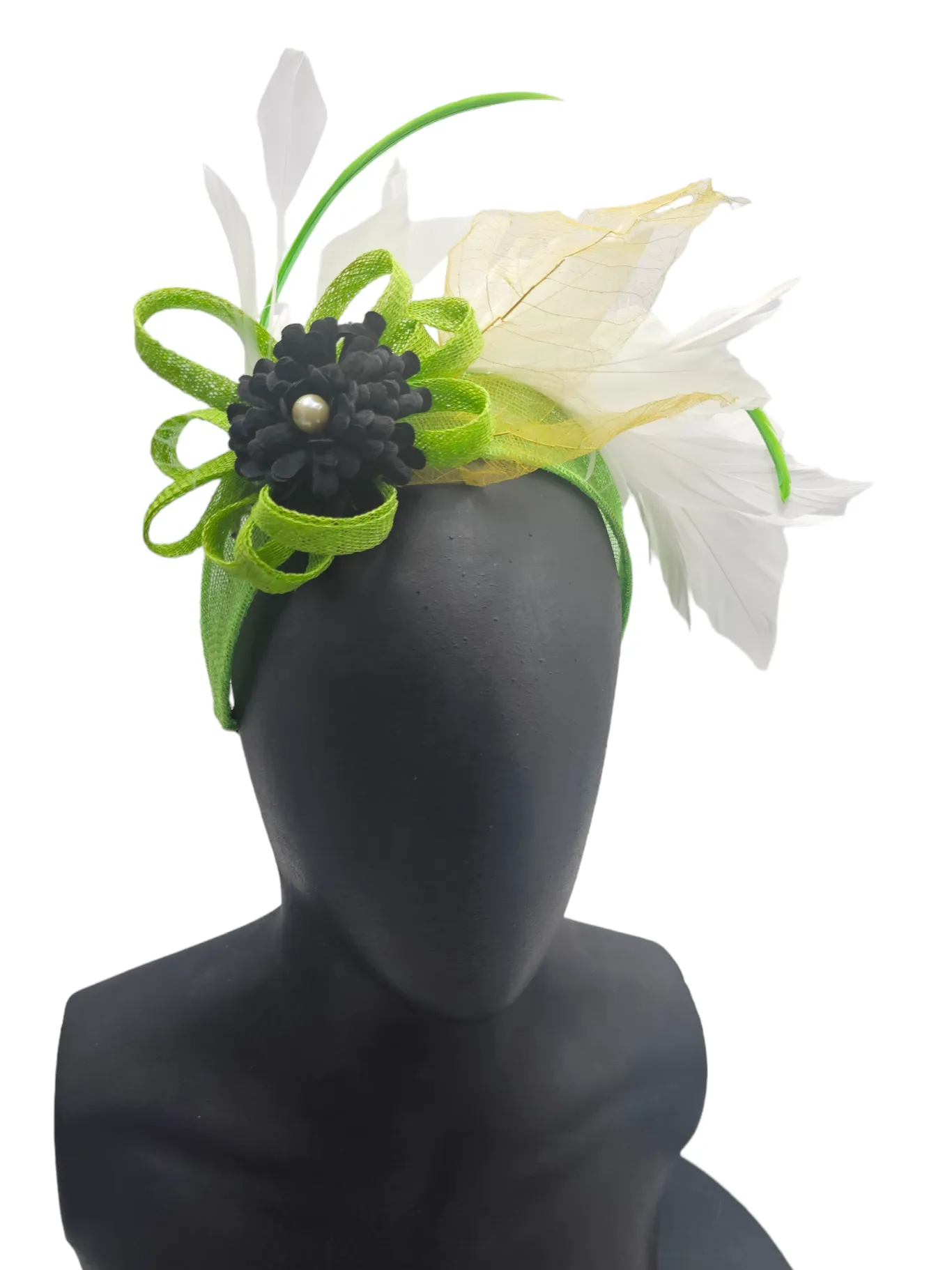 Emerald Fascinator Headband Green Base (Athena)