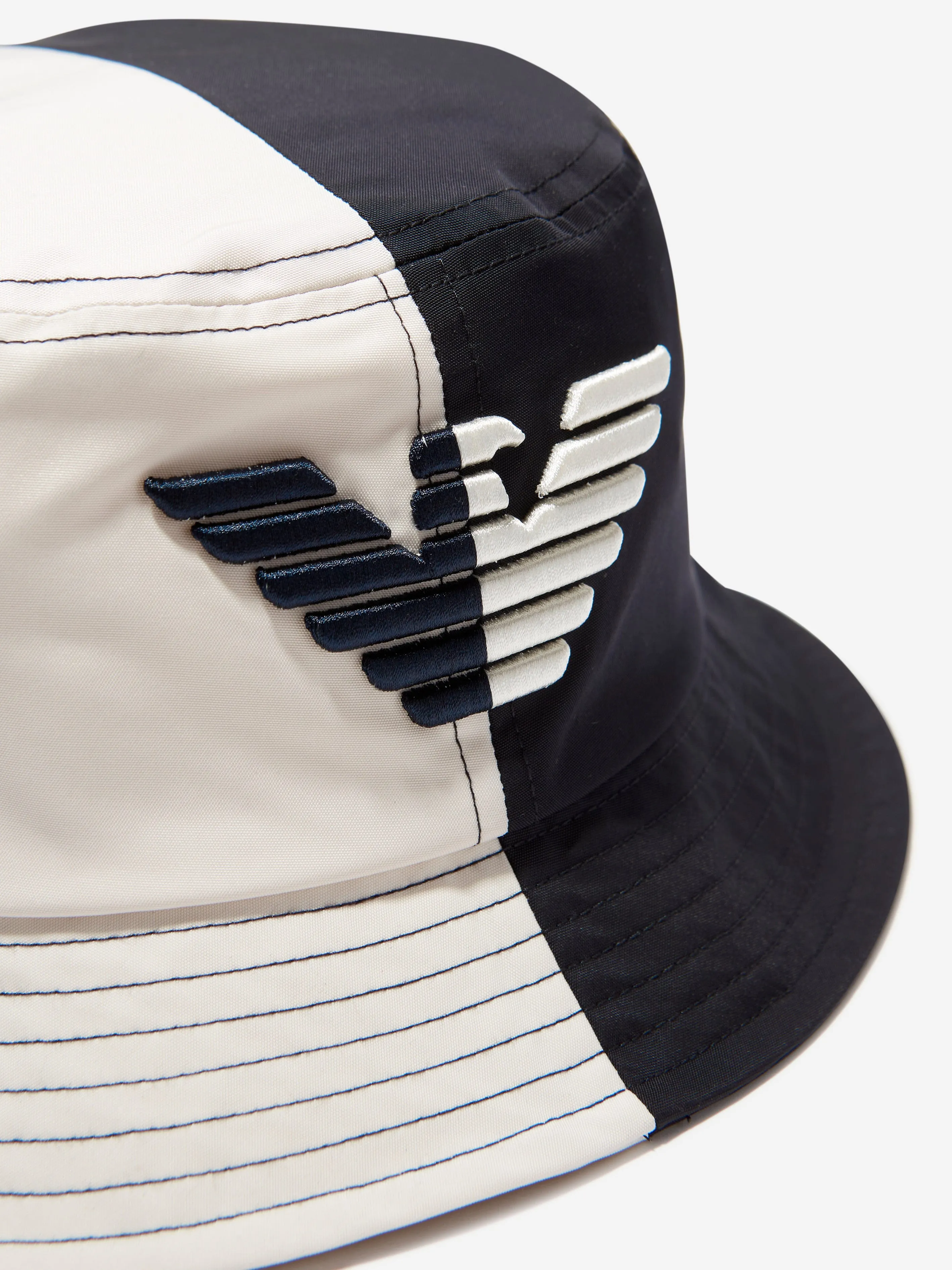 Emporio Armani Boys Logo Bucket Hat In Navy