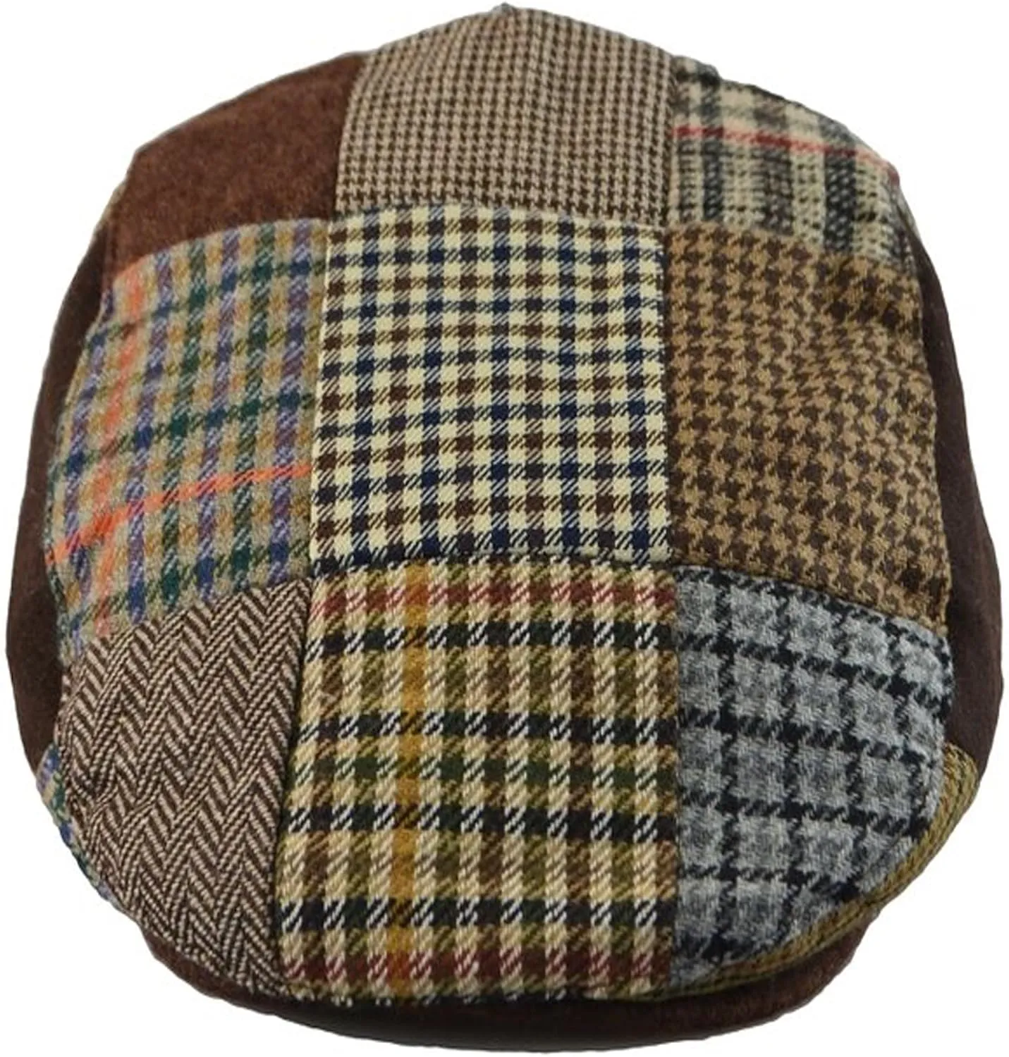 Epoch Men's Herringbone Wool Tweed Newsboy Ivy Cabbie Driving Cap