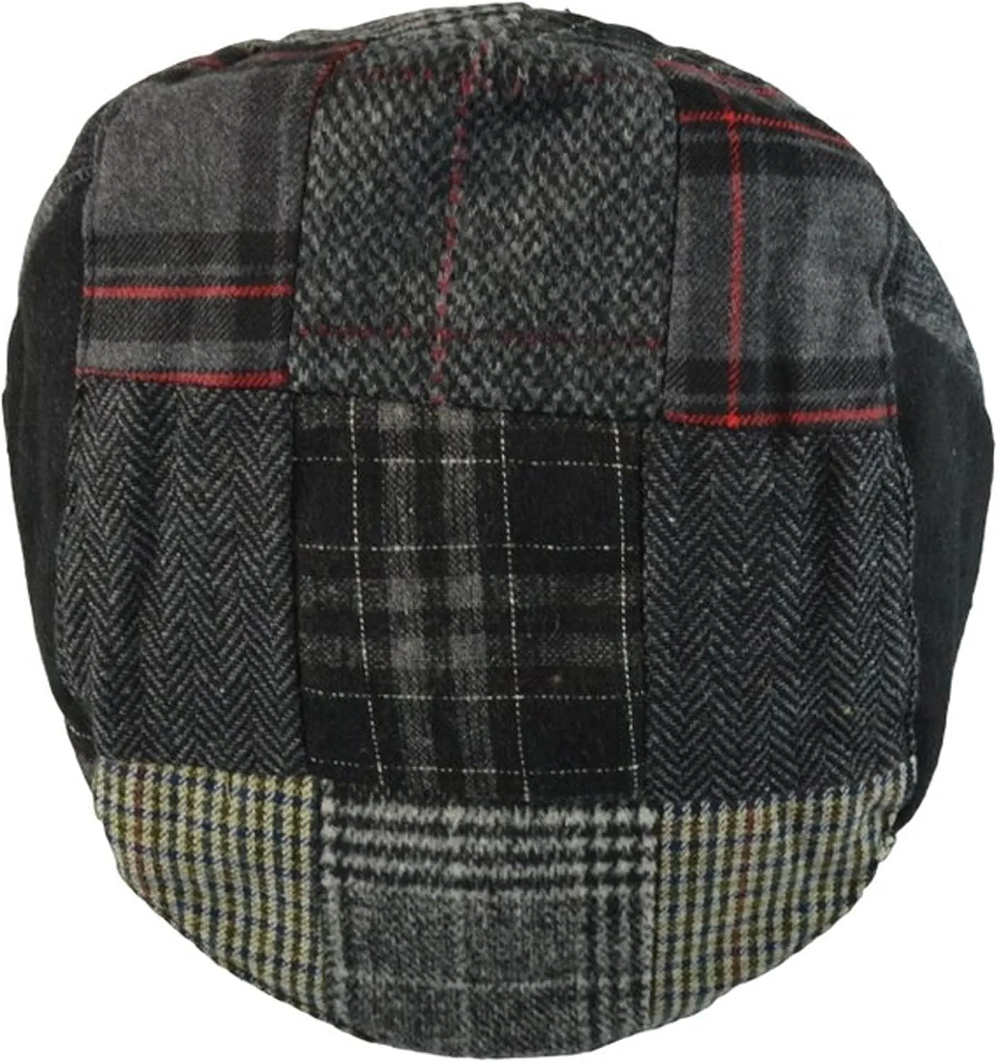 Epoch Men's Herringbone Wool Tweed Newsboy Ivy Cabbie Driving Cap