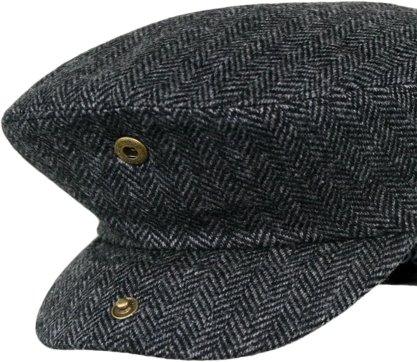 Epoch Men's Herringbone Wool Tweed Newsboy Ivy Cabbie Driving Cap