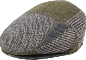Epoch Men's Herringbone Wool Tweed Newsboy Ivy Cabbie Driving Cap