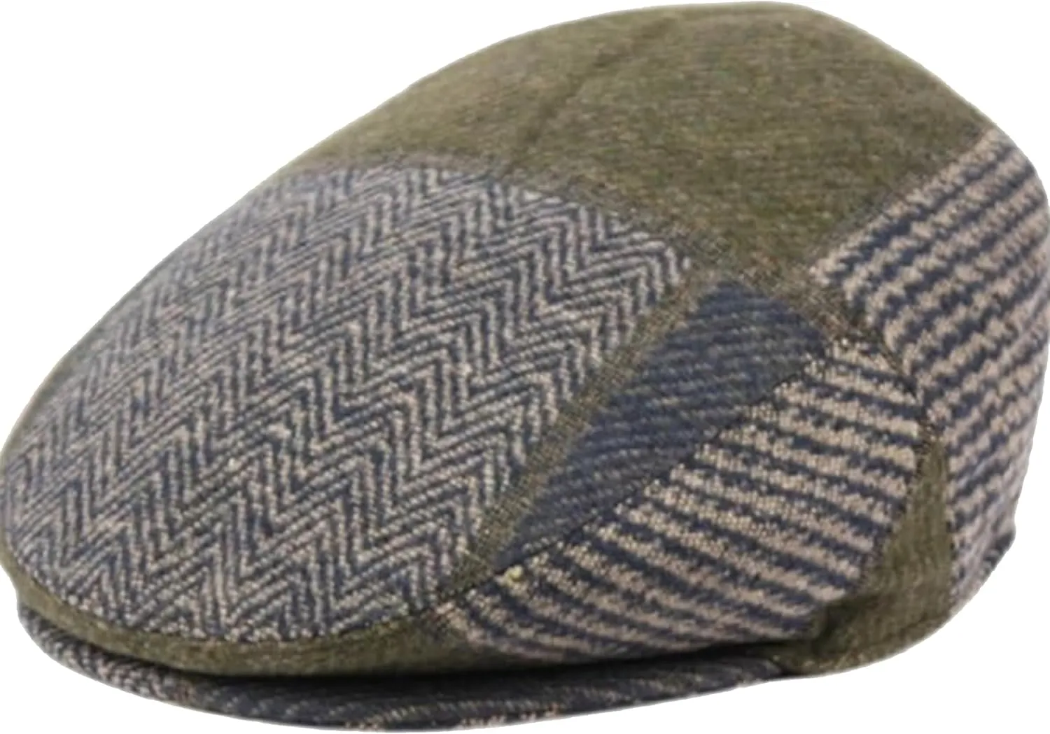 Epoch Men's Herringbone Wool Tweed Newsboy Ivy Cabbie Driving Cap