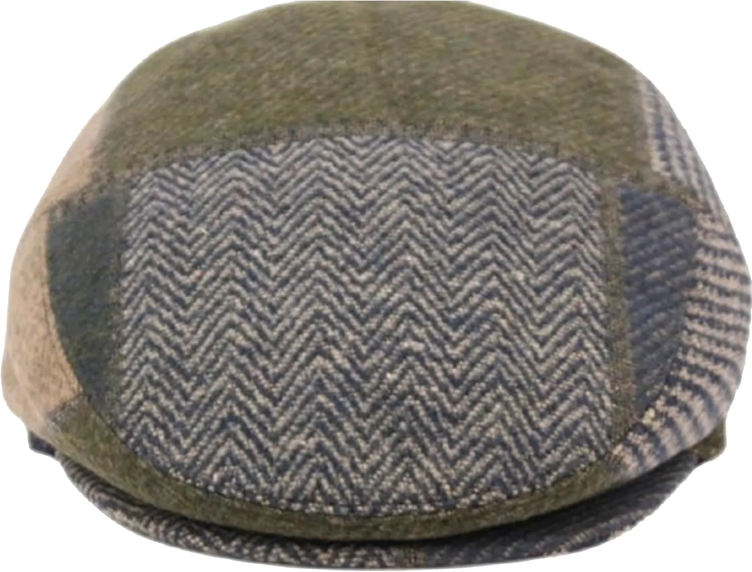 Epoch Men's Herringbone Wool Tweed Newsboy Ivy Cabbie Driving Cap