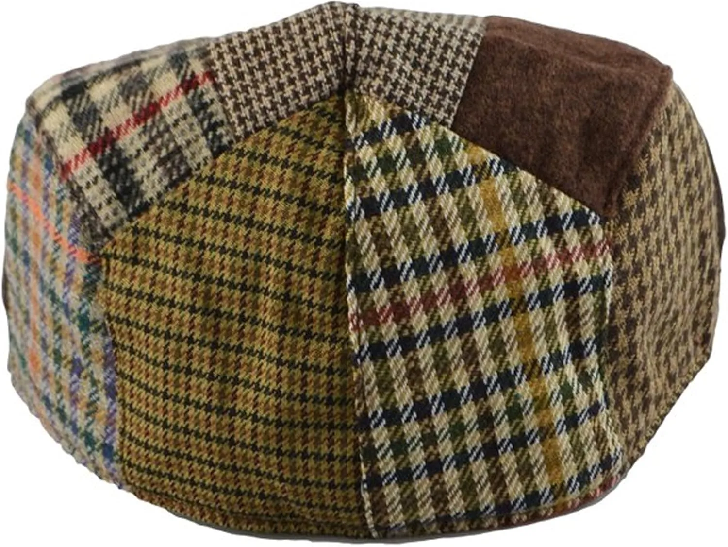 Epoch Men's Herringbone Wool Tweed Newsboy Ivy Cabbie Driving Cap