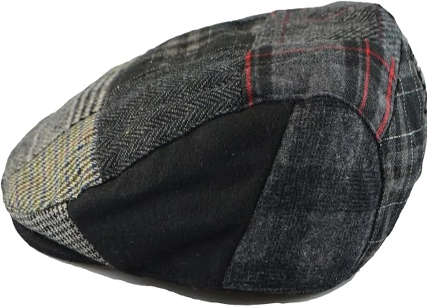 Epoch Men's Herringbone Wool Tweed Newsboy Ivy Cabbie Driving Cap
