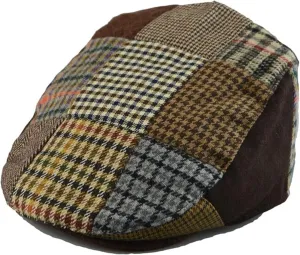 Epoch Men's Herringbone Wool Tweed Newsboy Ivy Cabbie Driving Cap