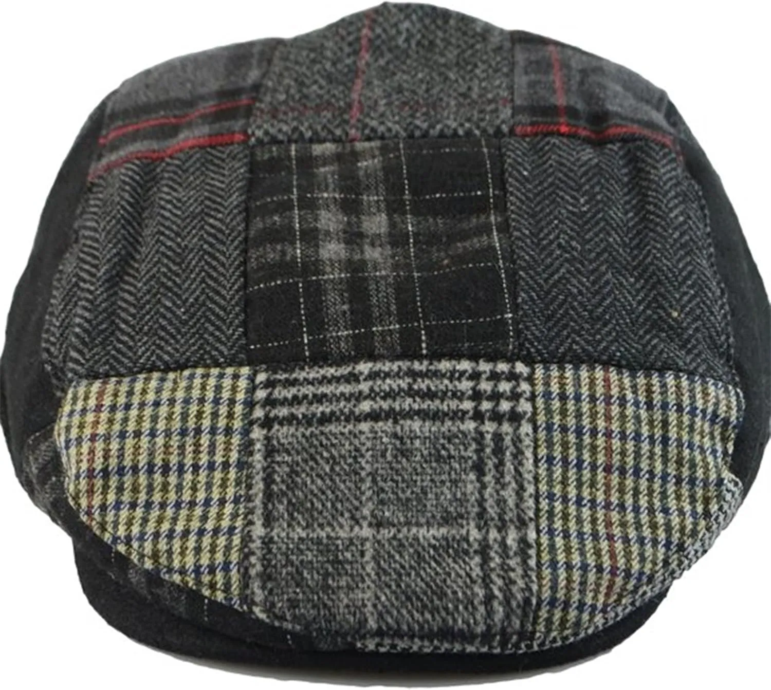 Epoch Men's Herringbone Wool Tweed Newsboy Ivy Cabbie Driving Cap