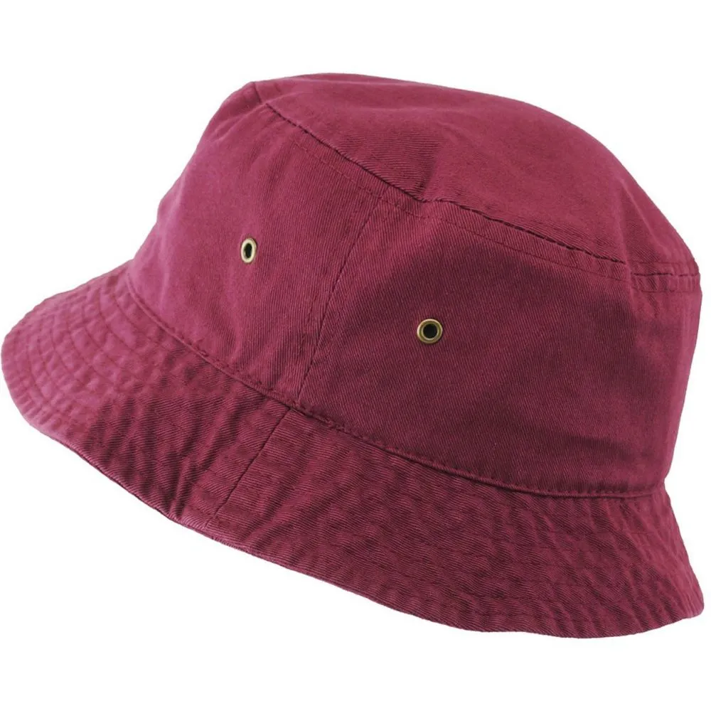 Ethos Cotton Bucket Hat - Vinrød Bomuld Bøllehat