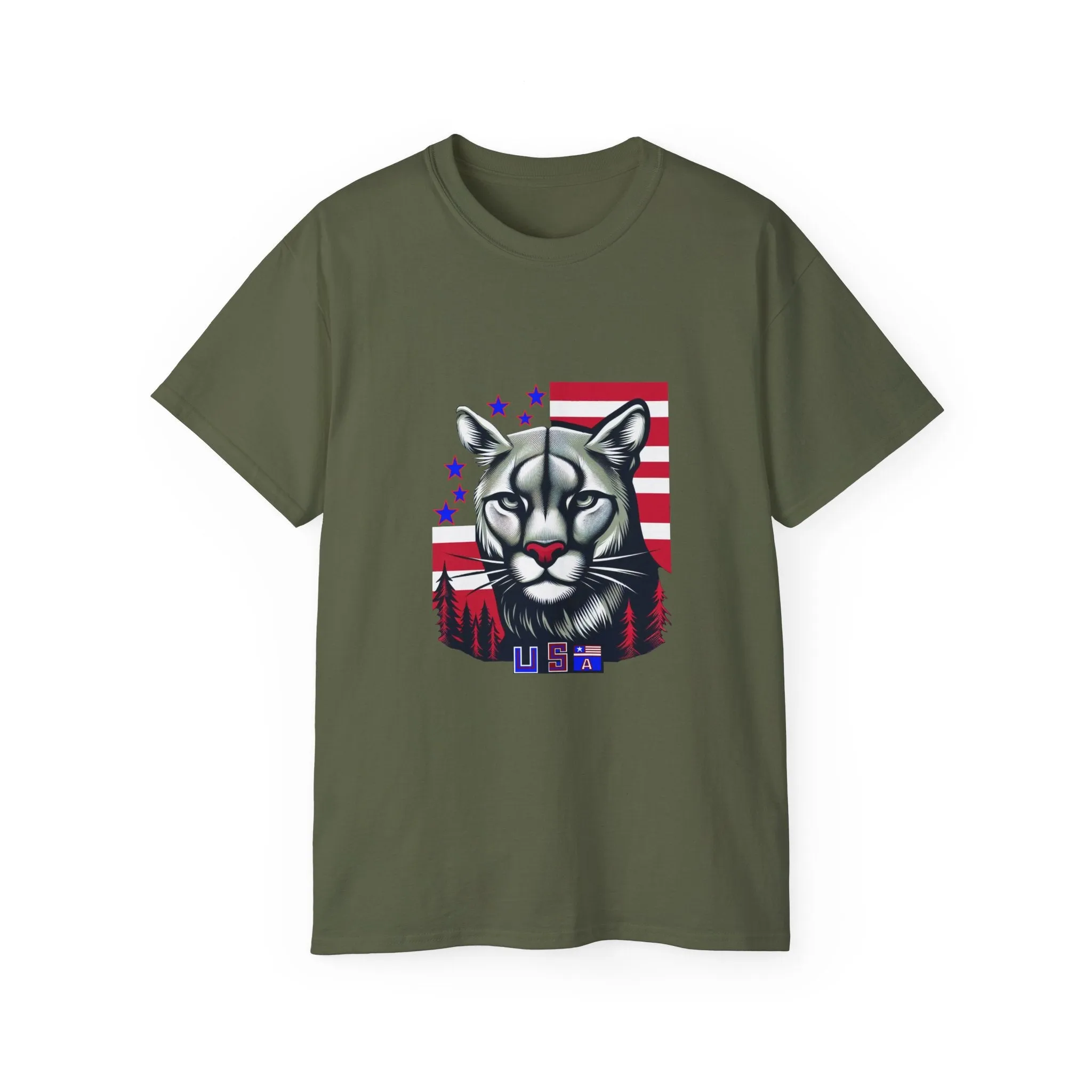 EXOTIC BIG CATS: Cougar-USA-A. / Unisex Graphic Tee Shirt