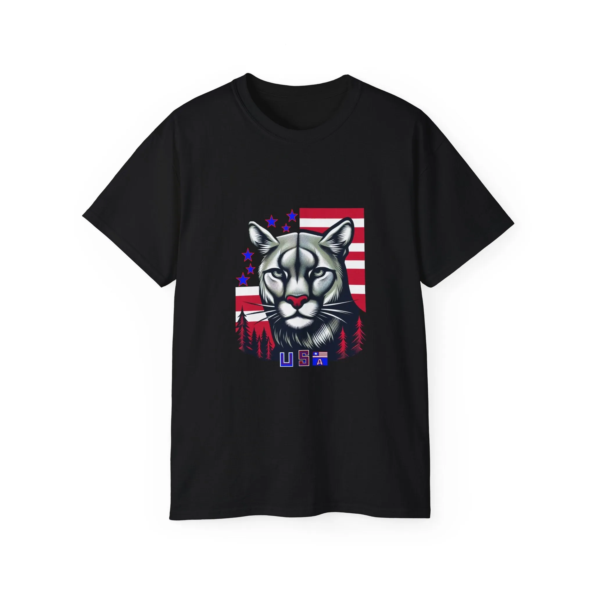 EXOTIC BIG CATS: Cougar-USA-A. / Unisex Graphic Tee Shirt