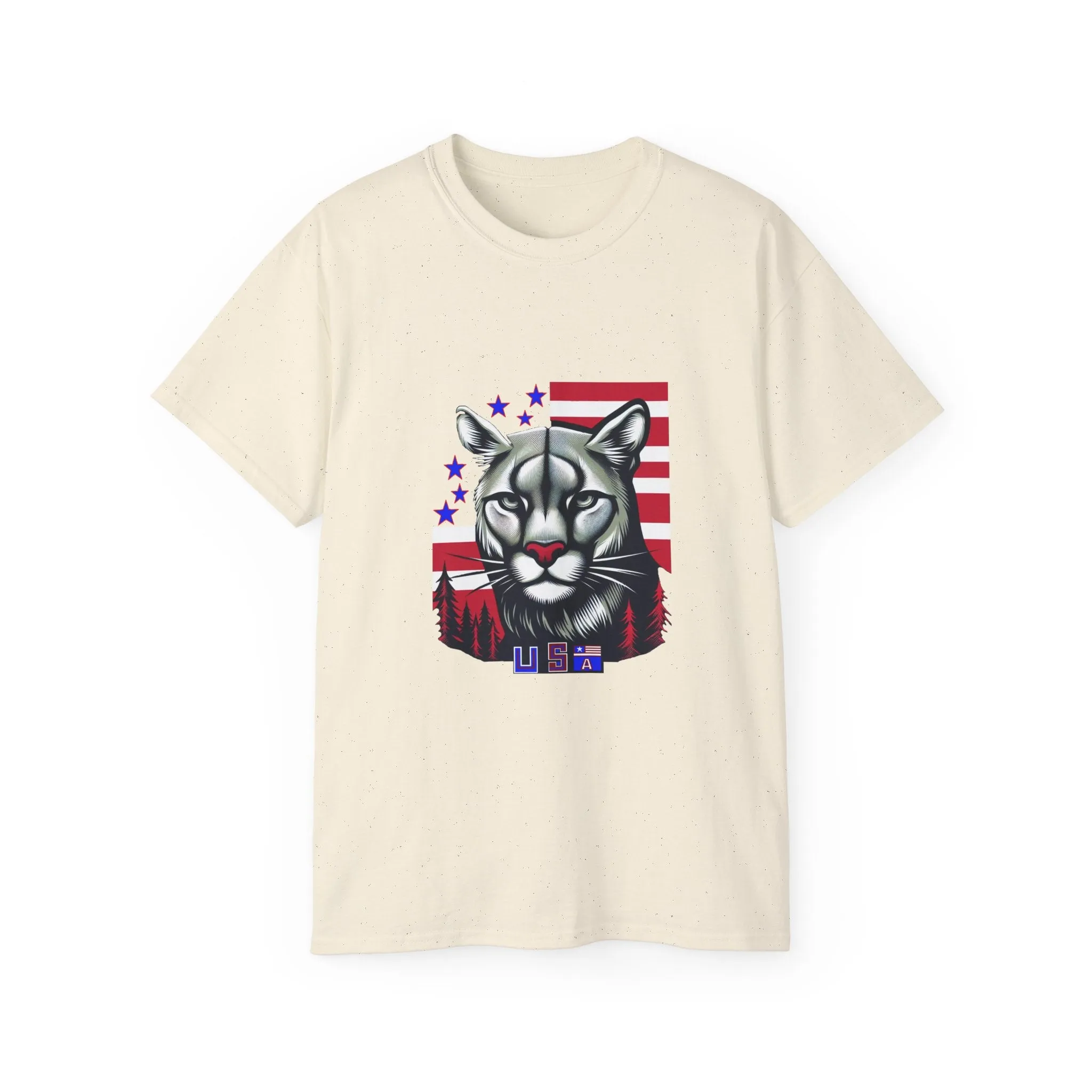 EXOTIC BIG CATS: Cougar-USA-A. / Unisex Graphic Tee Shirt
