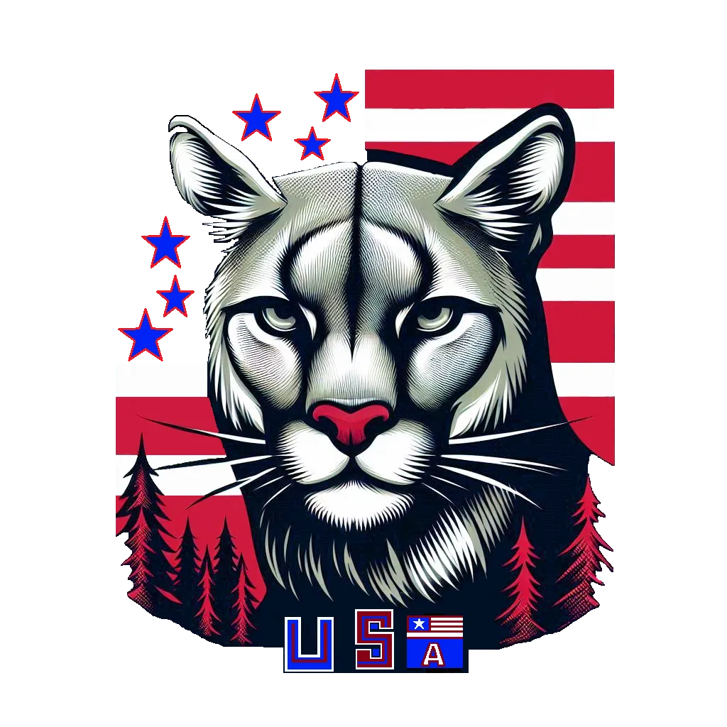 EXOTIC BIG CATS: Cougar-USA-A. / Unisex Graphic Tee Shirt