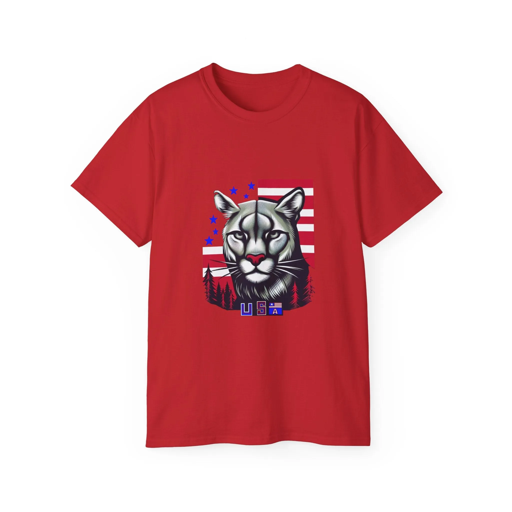 EXOTIC BIG CATS: Cougar-USA-A. / Unisex Graphic Tee Shirt