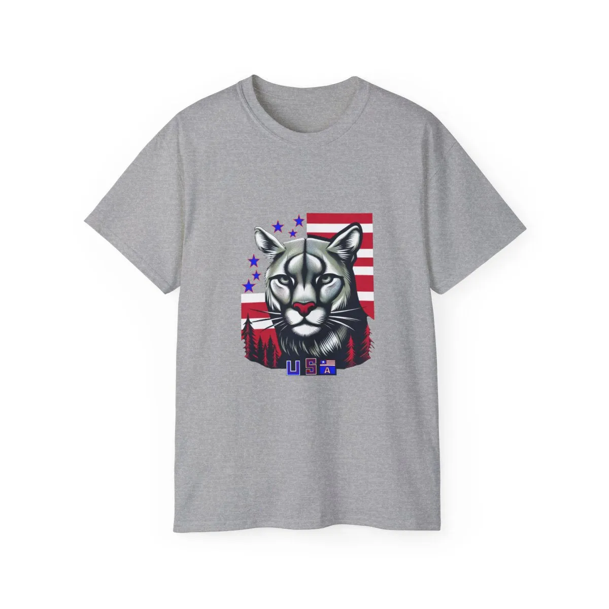 EXOTIC BIG CATS: Cougar-USA-A. / Unisex Graphic Tee Shirt