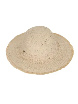 FabSeasons Straw Sun Hat / Caps with long ribbons for Girls & Women