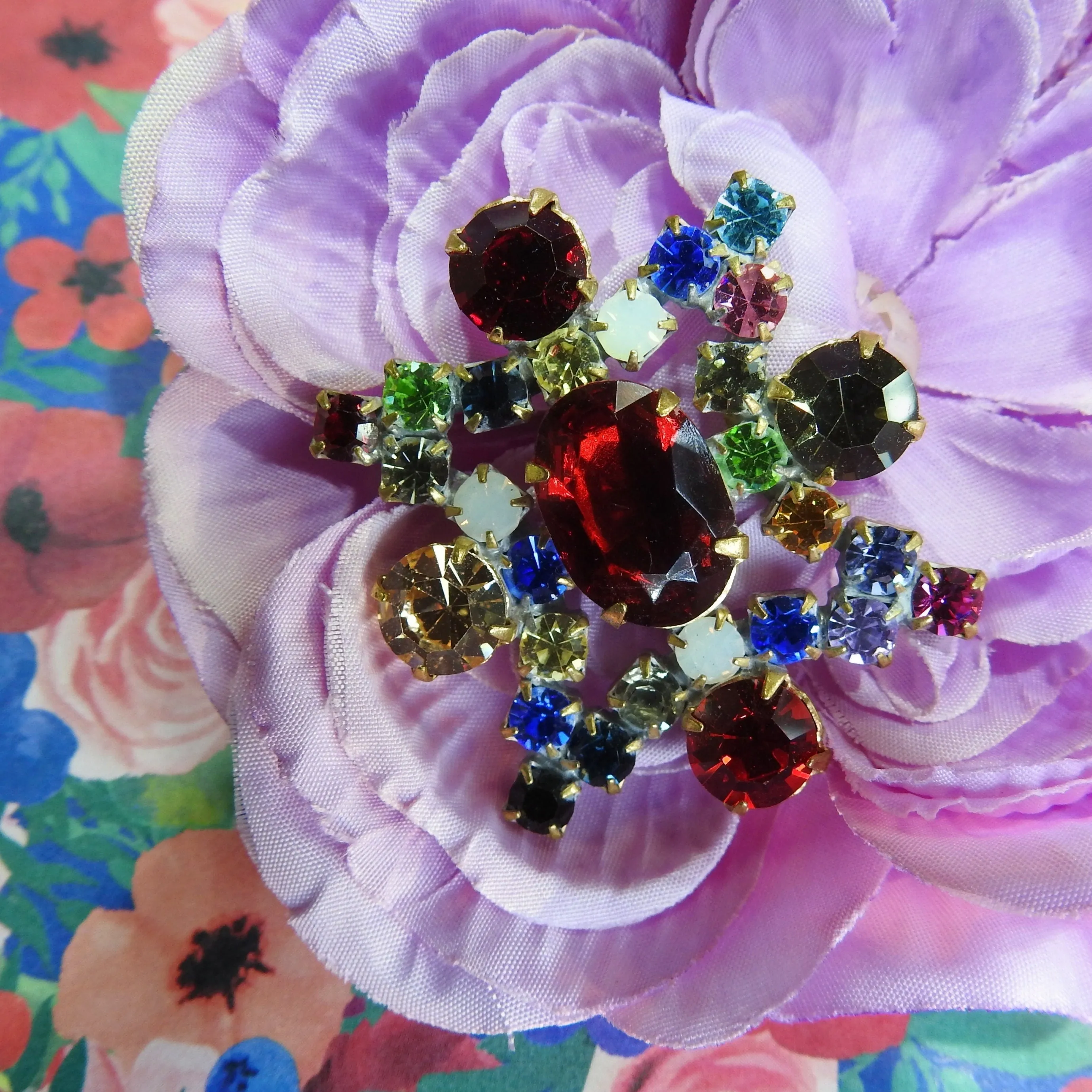 Fancy multicolored glass buttons for sewing