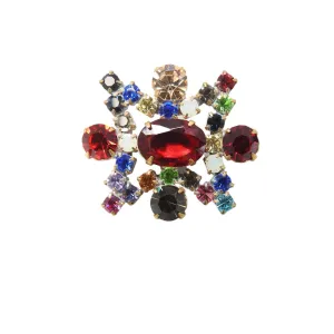 Fancy multicolored glass buttons for sewing