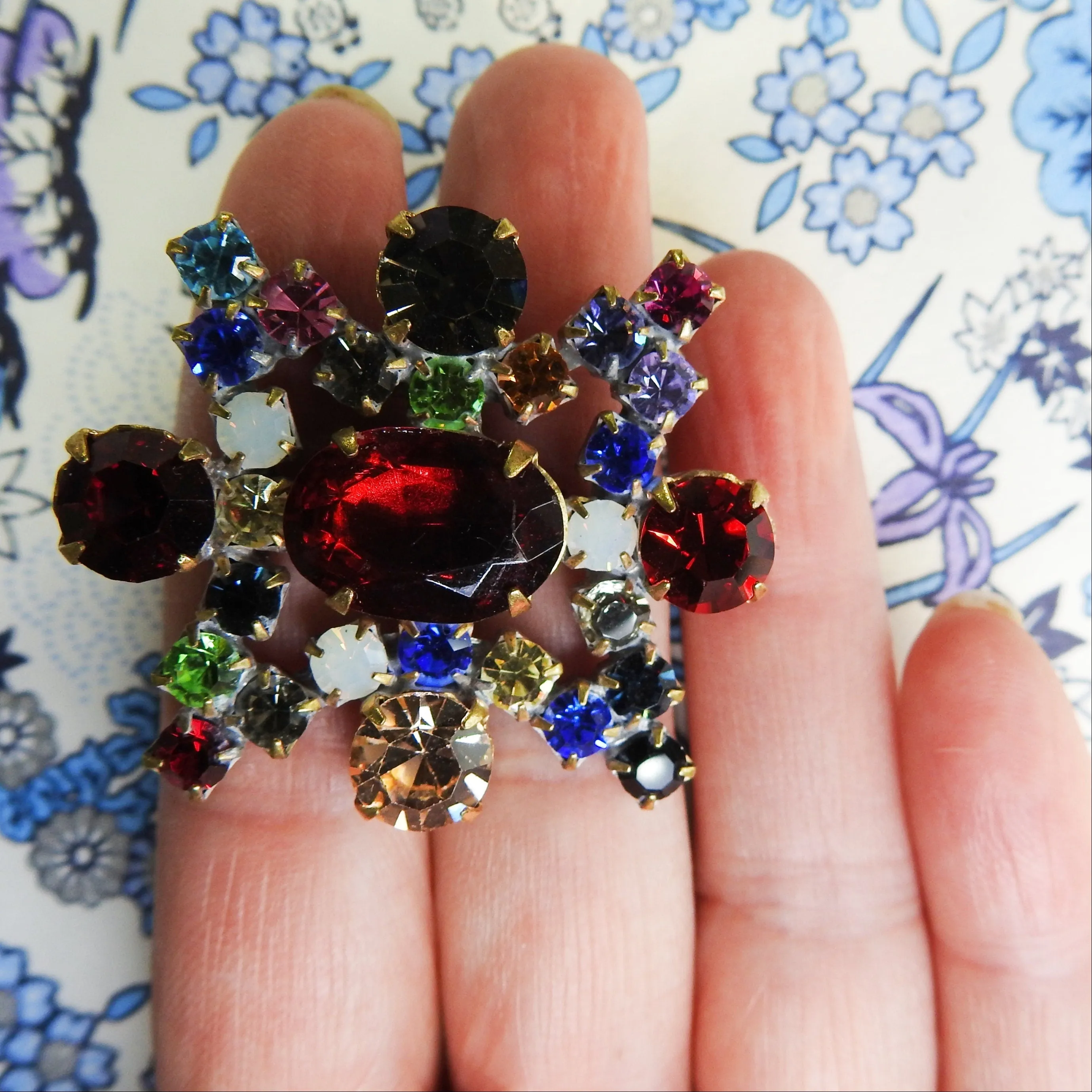 Fancy multicolored glass buttons for sewing