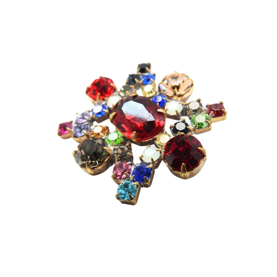 Fancy multicolored glass buttons for sewing