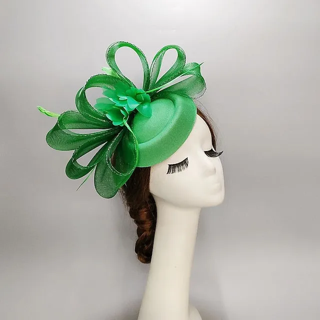 Fascinators Net Cocktail Elegant Vintage With Feather Headpiece