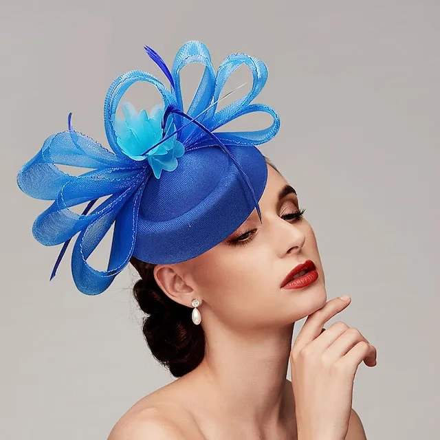 Fascinators Net Cocktail Elegant Vintage With Feather Headpiece