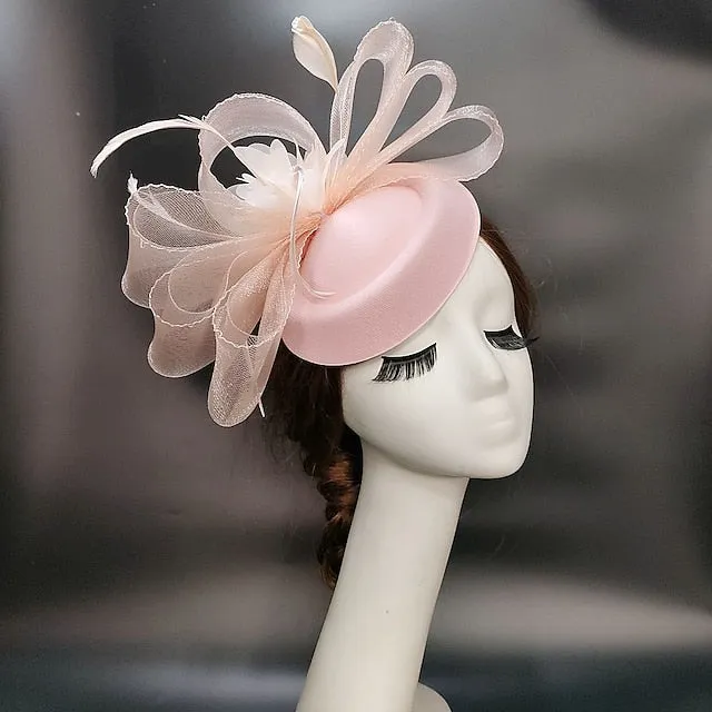 Fascinators Net Cocktail Elegant Vintage With Feather Headpiece