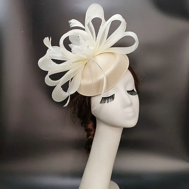 Fascinators Net Cocktail Elegant Vintage With Feather Headpiece