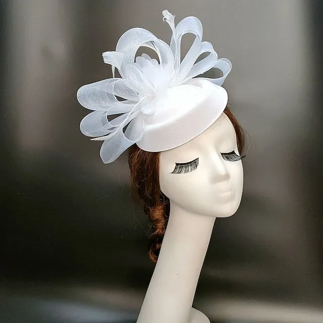 Fascinators Net Cocktail Elegant Vintage With Feather Headpiece