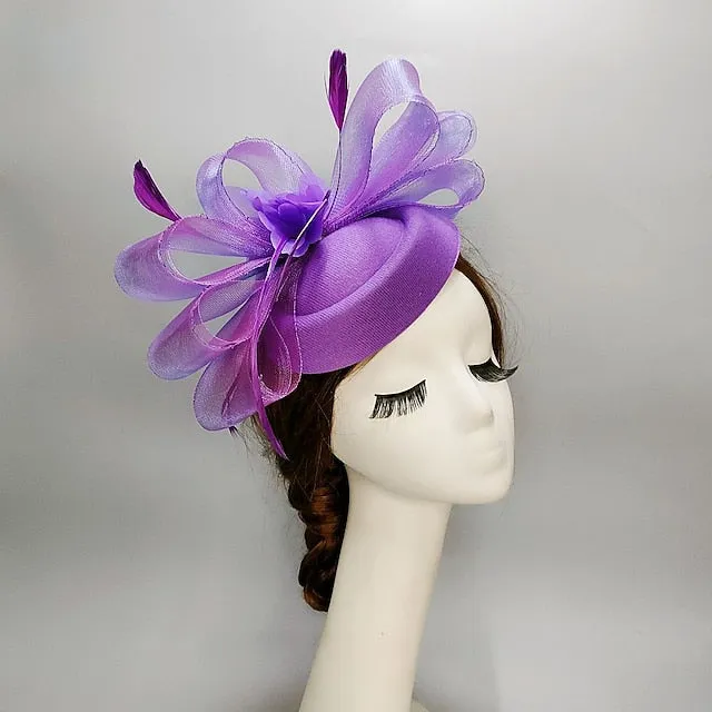 Fascinators Net Cocktail Elegant Vintage With Feather Headpiece