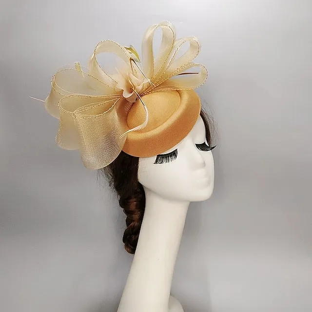 Fascinators Net Cocktail Elegant Vintage With Feather Headpiece