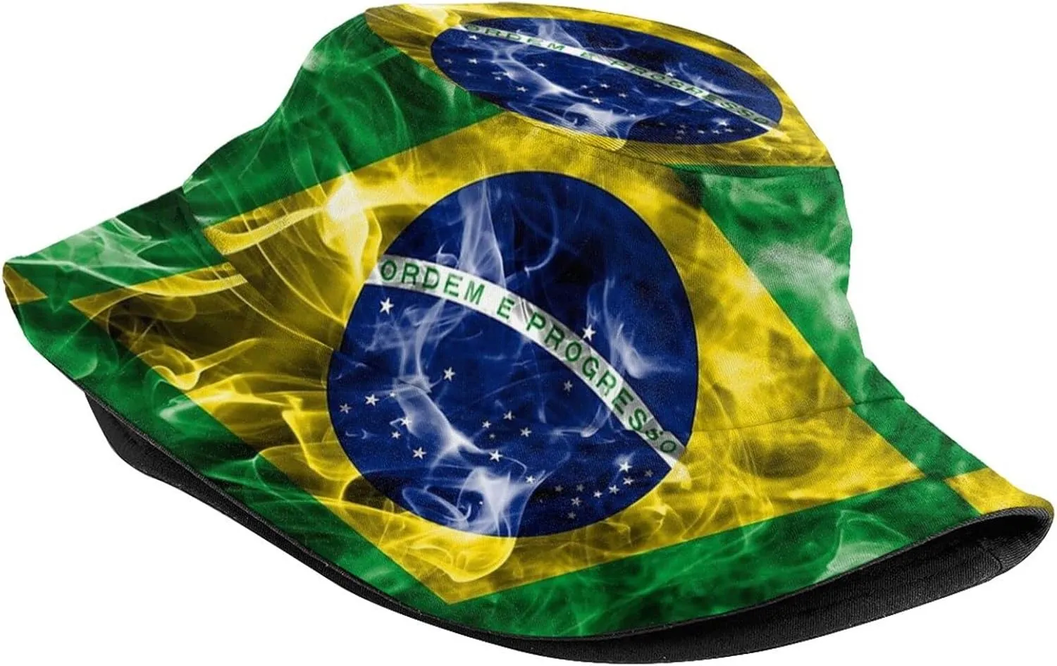 Fashion Brazil Brazilian Flag Bucket Hat Wide Brim UV Protection Sun Hat Boonie Hats Outdoor Hats for Men Women