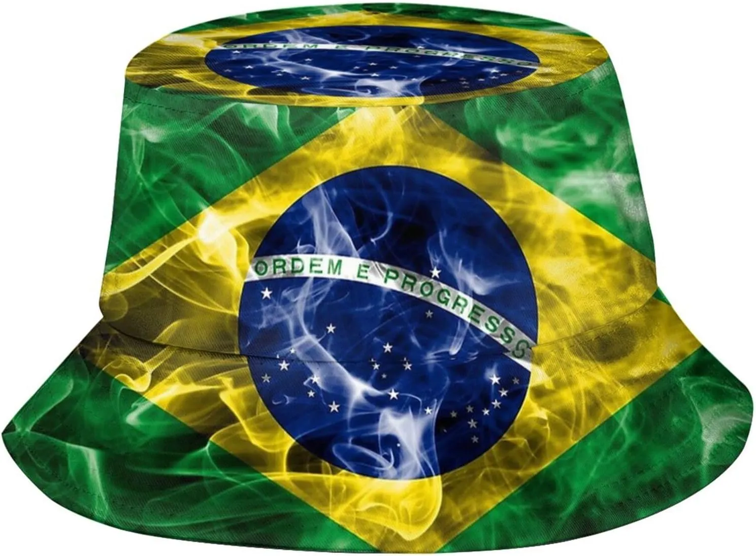 Fashion Brazil Brazilian Flag Bucket Hat Wide Brim UV Protection Sun Hat Boonie Hats Outdoor Hats for Men Women