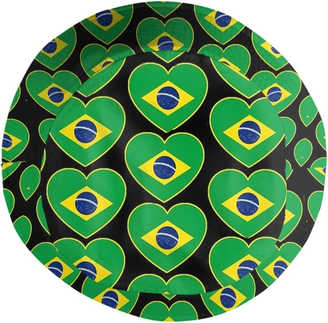 Fashion Brazil Brazilian Flag Bucket Hat Wide Brim UV Protection Sun Hat Boonie Hats Outdoor Hats for Men Women