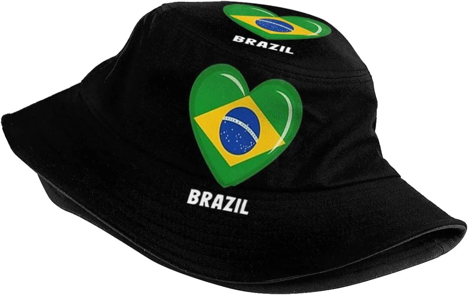 Fashion Brazil Brazilian Flag Bucket Hat Wide Brim UV Protection Sun Hat Boonie Hats Outdoor Hats for Men Women