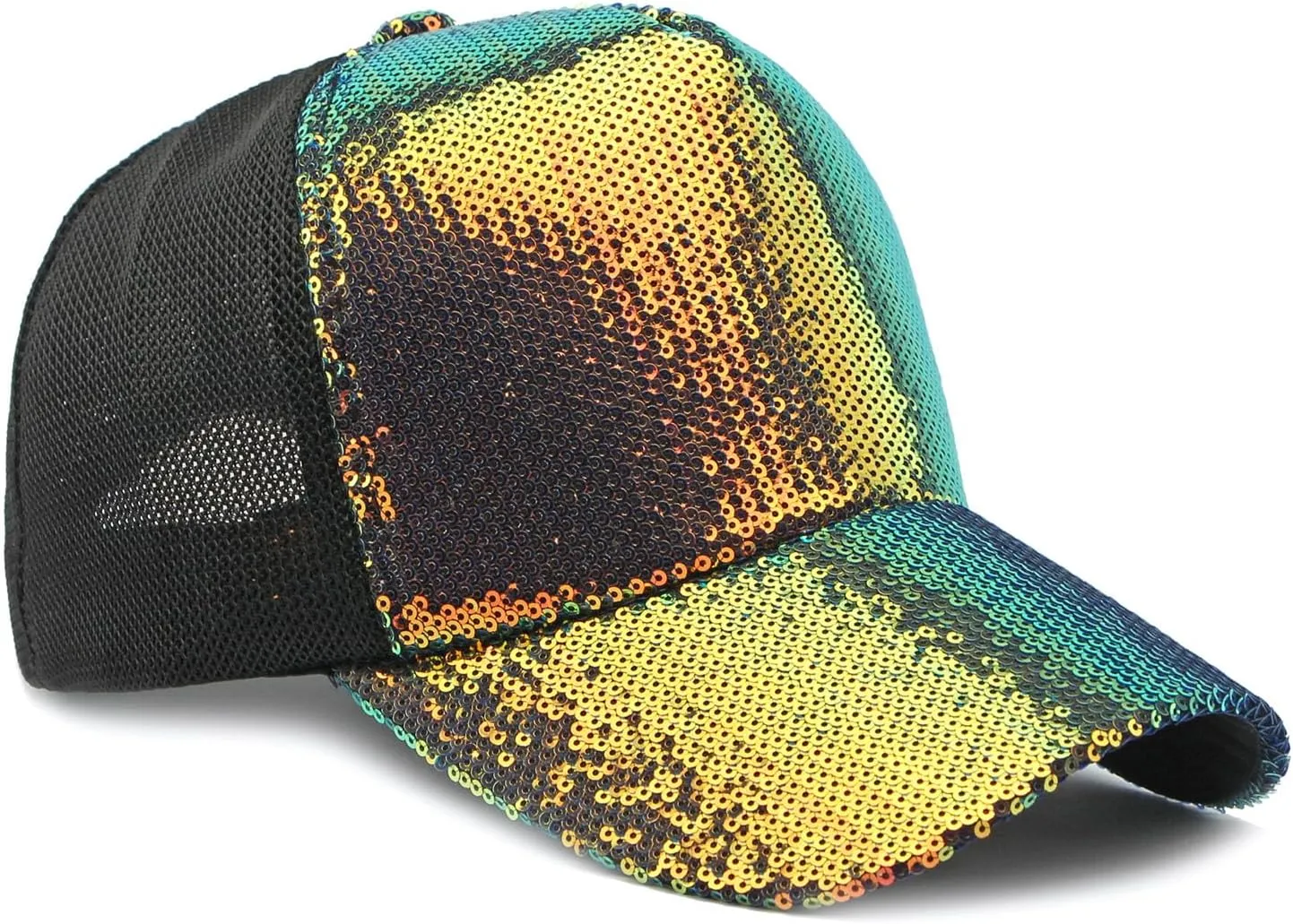 FASHIXD Mesh Baseball Cap for Women Sequin Summer Trucker Hats Breathable Running Hats Outdoor Sports Hat