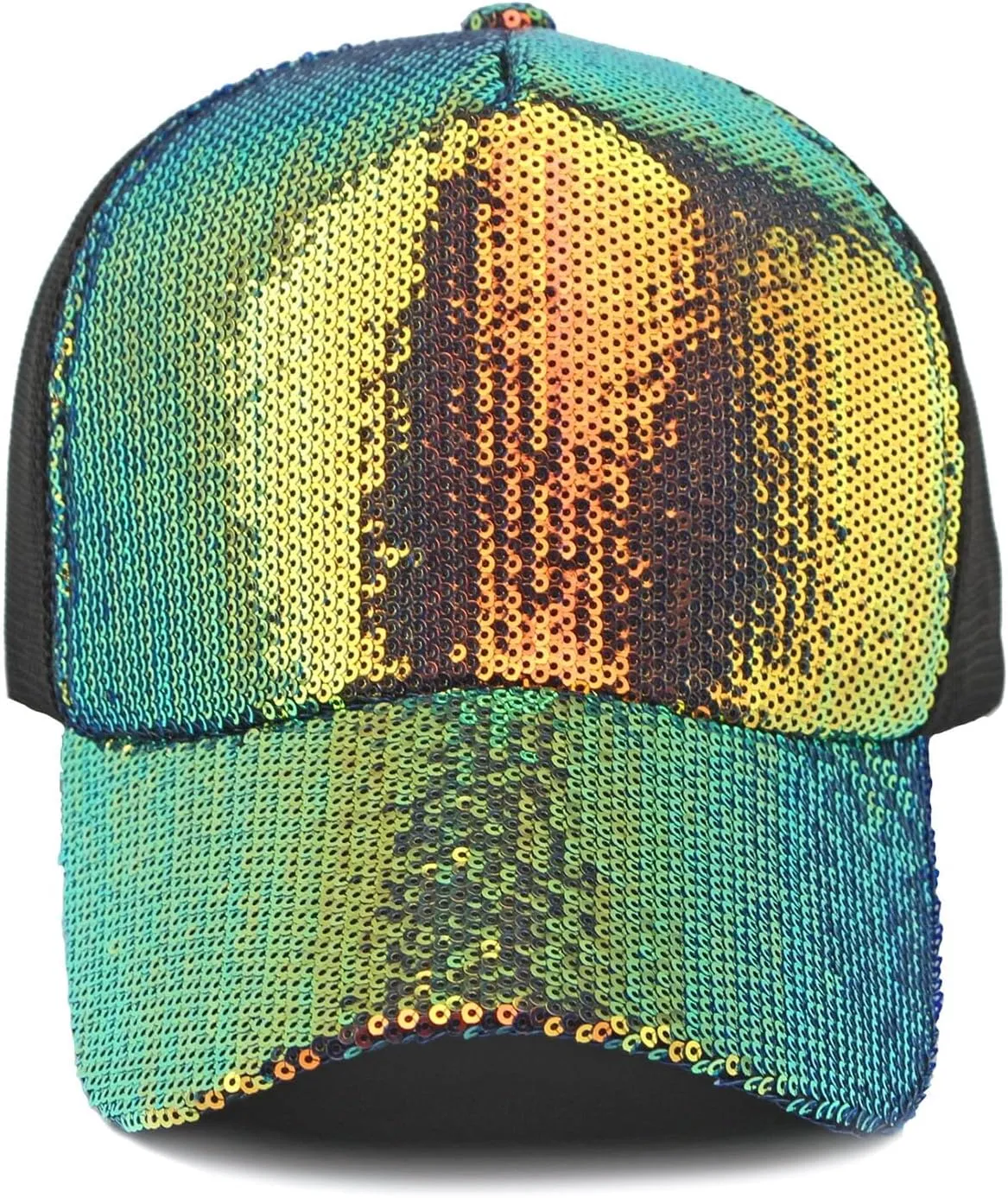 FASHIXD Mesh Baseball Cap for Women Sequin Summer Trucker Hats Breathable Running Hats Outdoor Sports Hat