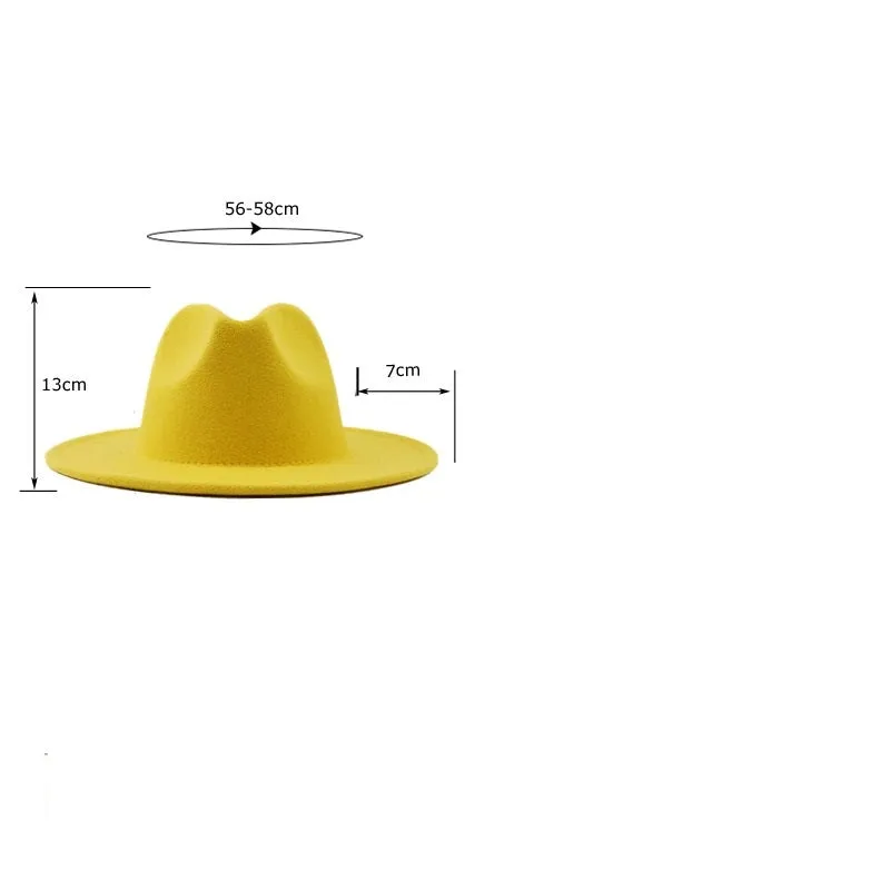 Fedora Hat Classical Wide Brim