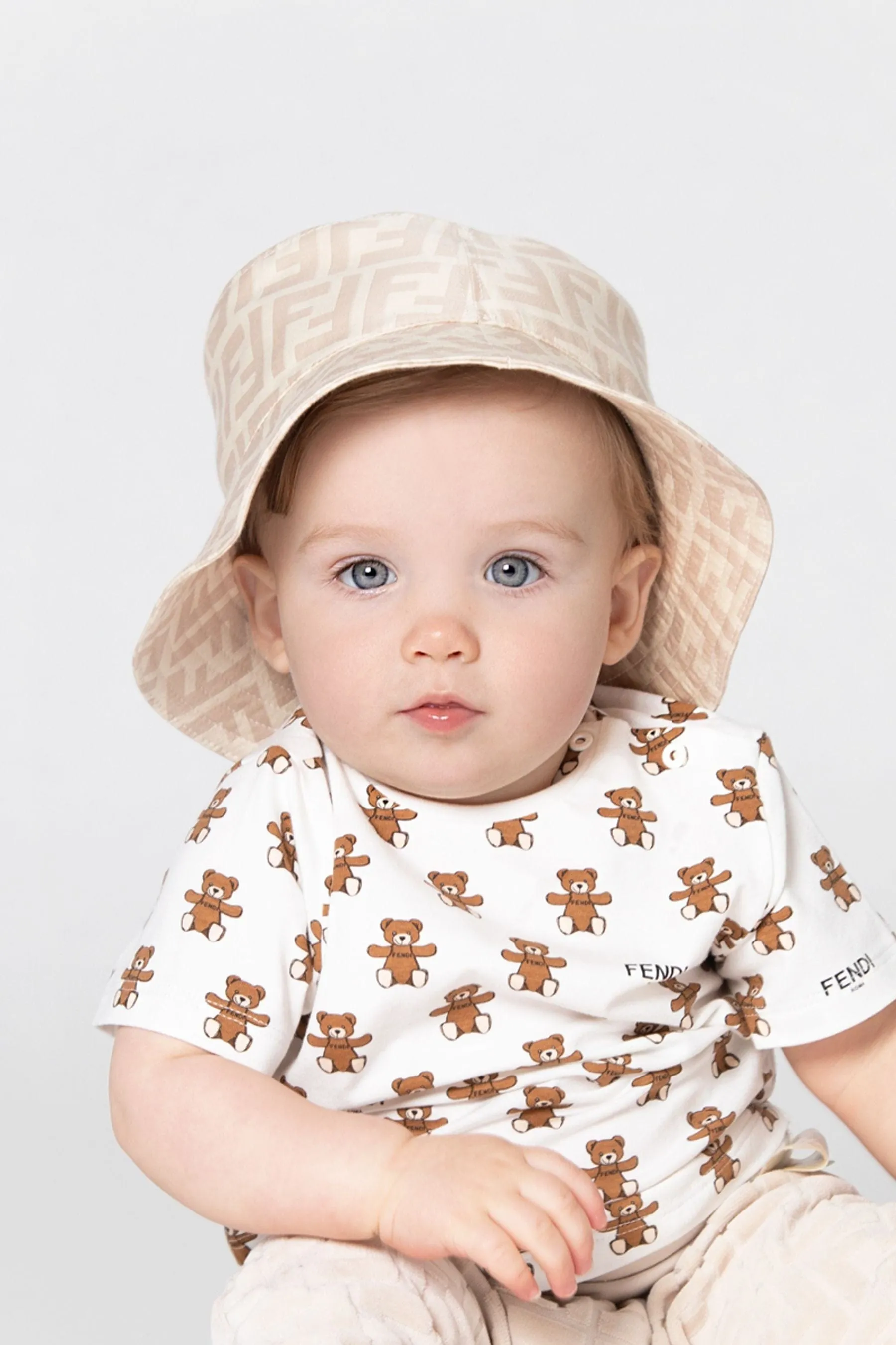Fendi Baby Unisex FF Logo Hat