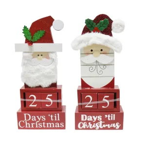 Festive Magic Vintage Santa Christmas Countdown Box | Assorted