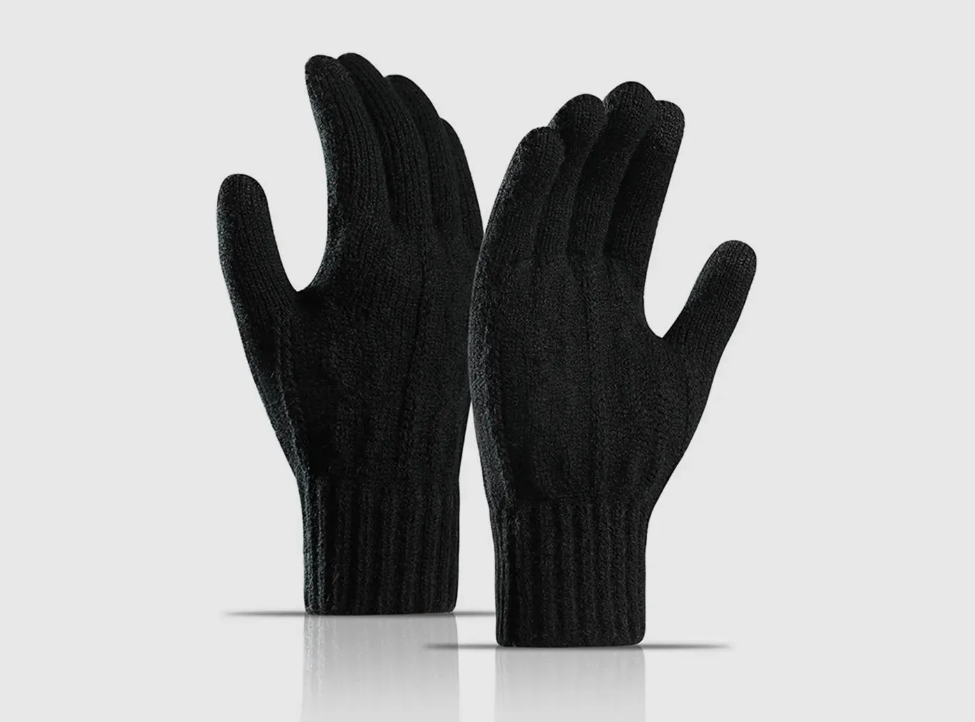 FitVille Men's Jacquard Knitted Winter Gloves