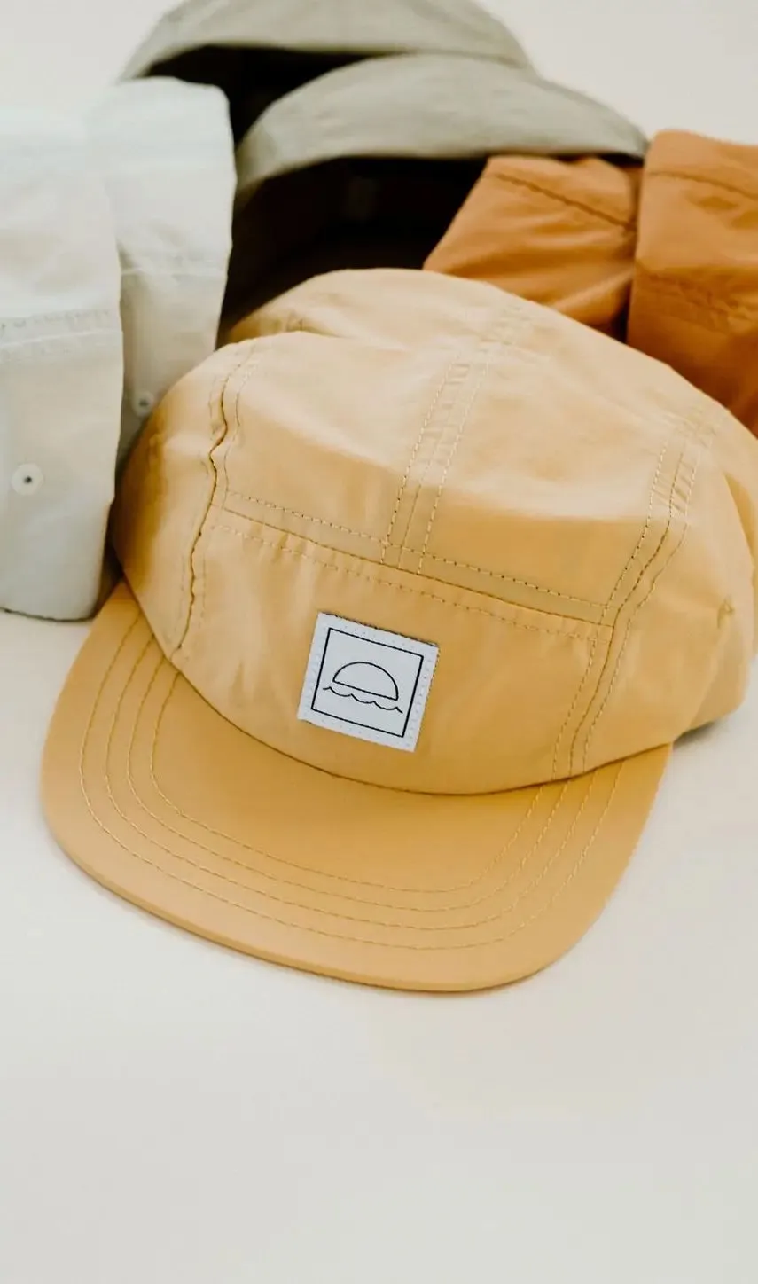 Five-Panel Cap in Sunshine - Flat Bill Hat