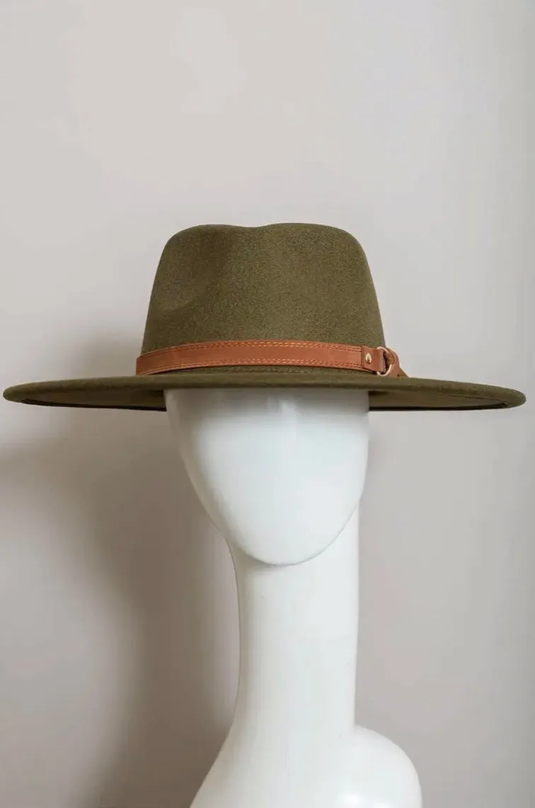 Flat Brim Buckle Hats